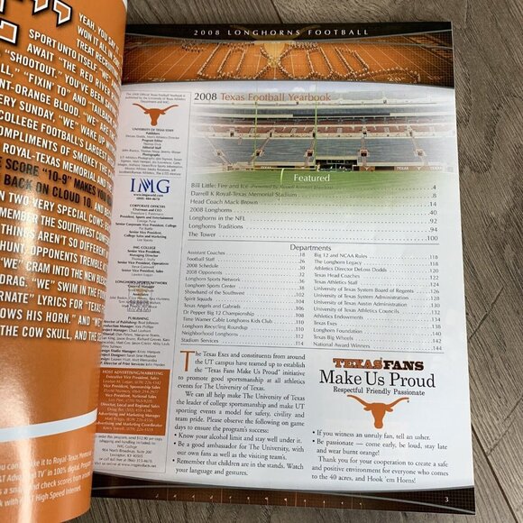 2008  Official Texas Football Yearbook UT Longhorns - Fire And Ice - Picture 9 of 9